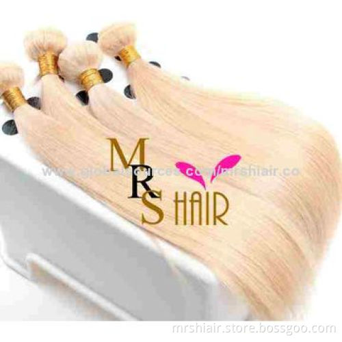 Mrs Hair Products, Top-quality Blonde European Hair, Straight, Full and Thick, No Tangle,No Shedding